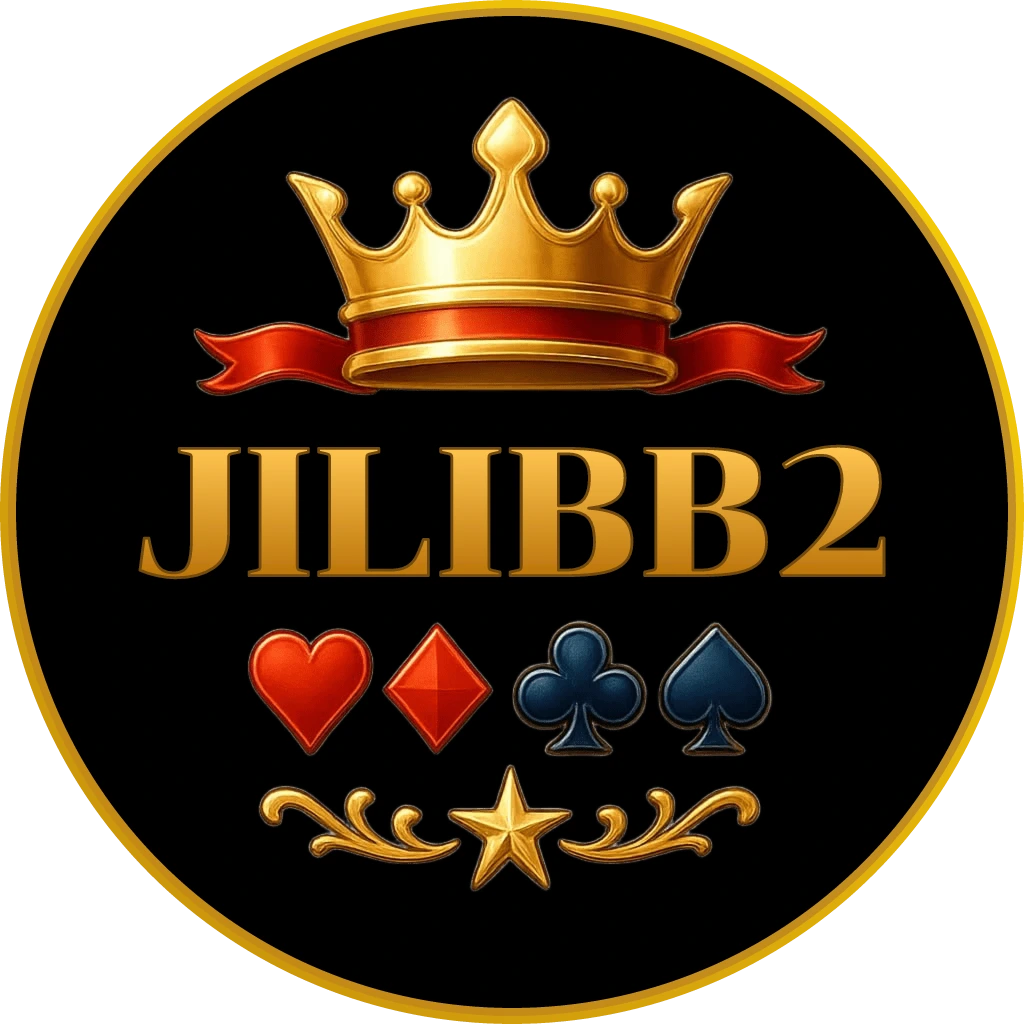 Smiling live casino dealer holding playing cards with a roulette wheel behind her representing professional table games at JILIBB2 Philippines